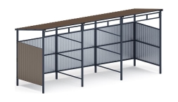 Навес контейнерной площадки для мусора (3 секции) МФ 55.02.03.3-02, фото 1