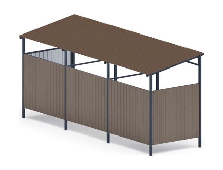 Навес контейнерной площадки для мусора (3 секции) МФ 55.02.03.3-02, фото 3