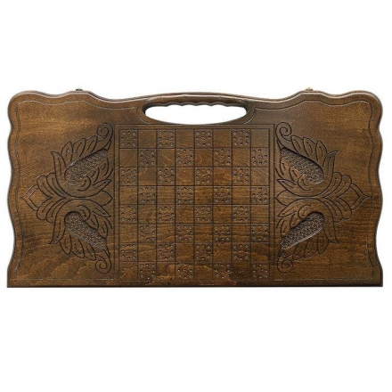 Нарды резные "Лев 2" с ручкой 60, Haleyan, фото 4