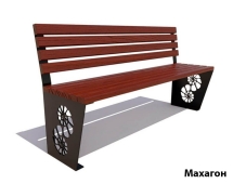 Парковая скамейка Ракушка, Лиственница (без подлокотников) 0,6 м