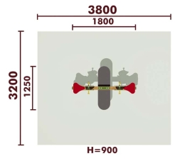 Качели-балансир на пружине Кораблик 04506 для детской площадки, фото 2