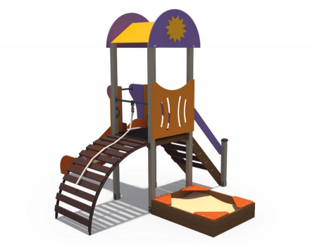 Детский игровой комплекс Солнышко Лето с песочницей ДИО 03022, фото 2