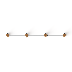 Турник взрослый тройной (лиственница темный) СО 2.20.10-Л.И1.01, фото 5