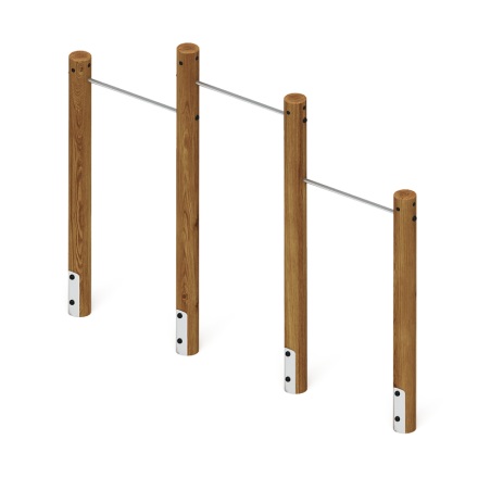 Турник взрослый тройной (лиственница темный) СО 2.20.10-Л.И1.01, фото 2