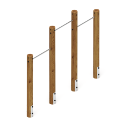 Турник взрослый тройной (лиственница темный) СО 2.20.10-Л.И1.01, фото 1