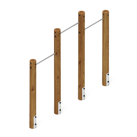 Турник взрослый тройной (лиственница темный) СО 2.20.10-Л.И1.01, фото 1