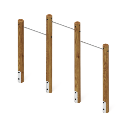 Турник взрослый тройной (лиственница темный) СО 2.20.10-Л.И1.01, фото 4