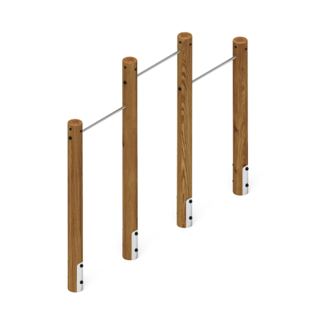 Турник взрослый тройной (лиственница темный) СО 2.20.10-Л.И1.01, фото 3