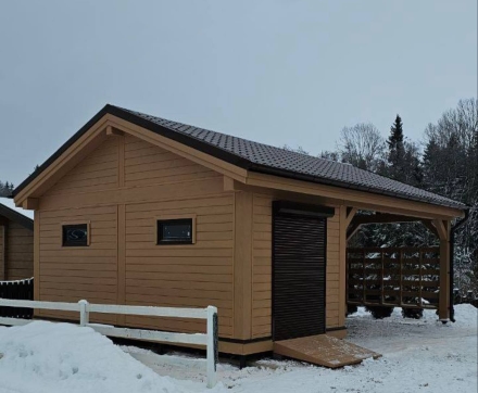 Навес для машин с хозблоком ВАЛОР Премиум комплектация, фото 1