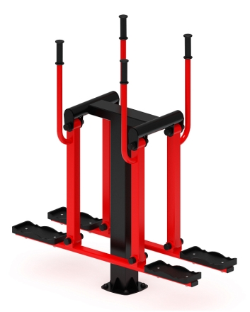 Двойные лыжи (красный) - Уличный тренажер - СТ 009-11, фото 2