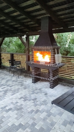 Печь Аристократ 702 Прямоугольный кирпич красный с коричневым, фото 3