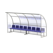 Скамейка для запасных игроков, на 4 места.открытые боковины