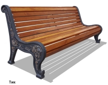 Скамейка чугунная Новый парк, Лиственница 3,0 м Скамейка чугунная Новый парк, Лиственница 3,0 м