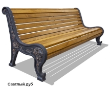 Скамейка чугунная Новый парк, Лиственница 3,0 м Скамейка чугунная Новый парк, Лиственница 3,0 м