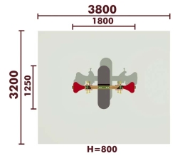 Качели-балансир на пружине Грибочек 04505 для детской площадки, фото 2