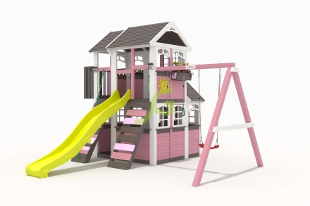 Детская площадка IgraGrad Клубный домик 3 Luxe мод.2  Розовый, фото 3