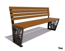 Парковая скамейка Павлин, Лиственница (без подлокотников) 1,8 м Парковая скамейка Павлин, Лиственница (без подлокотников) 1,8 м