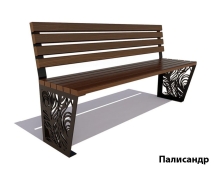 Парковая скамейка Павлин, Лиственница (без подлокотников) 1,8 м Парковая скамейка Павлин, Лиственница (без подлокотников) 1,8 м