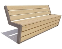 Парковая скамейка Техно, Сосна (брус 30х120) 1,5 м Парковая скамейка Техно, Сосна (брус 30х120) 1,5 м