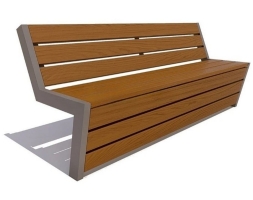 Парковая скамейка Техно, Сосна (брус 30х120) 1,5 м, фото 4