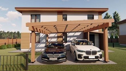 Навес для машин НЕЛЬСОН Несущий каркас, фото 1