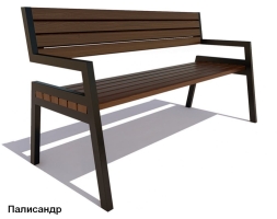 Скамейка уличная Дубна, Лиственница 1,8 м, фото 2