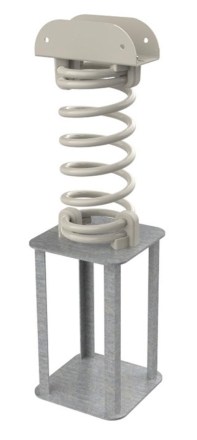 Качалка на пружине Construction machines Бульдозер с прицепом для детской площадки - Крепление для бетонирования, фото 2