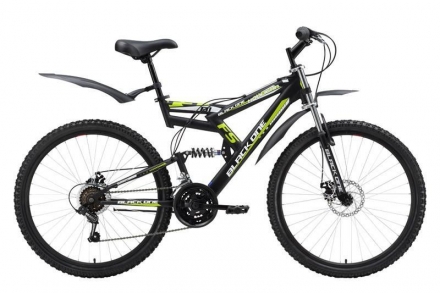 Велосипед Black One Hooligan Fs Disc черно-зеленый 21&quot;, фото 1