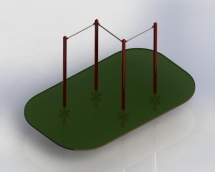 Трехсекционный турник-змейка ТВС-002.00 