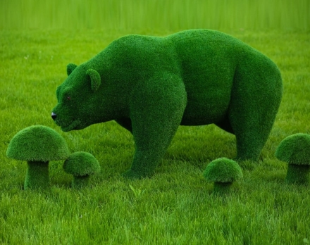 Топиари Гриб белый, размер S - газон Eco, фото 3