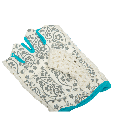 Перчатки для фитнеса SU-110, белые/голубые, фото 4