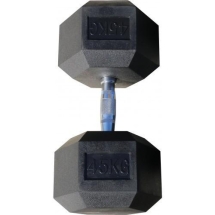 Гантель гексагональная обрезиненная ZSO, 45 кг Гантель гексагональная обрезиненная ZSO, 45 кг