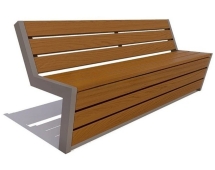 Парковая скамейка Техно, Сосна (брус 30х120) 1,8 м Парковая скамейка Техно, Сосна (брус 30х120) 1,8 м