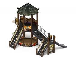 Детская игровая площадка Карнавал Шанхай ДИК 2.22.02-02 H=1200, H=2000, винтовой скат, фото 4