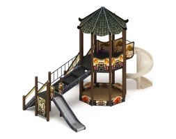 Детская игровая площадка Карнавал Шанхай ДИК 2.22.02-02 H=1200, H=2000, винтовой скат, фото 3