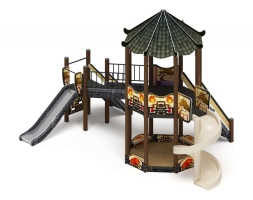 Детская игровая площадка Карнавал Шанхай ДИК 2.22.02-02 H=1200, H=2000, винтовой скат, фото 2