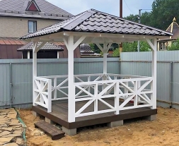 Квадратная беседка ЛОНДОН, фото 1 Квадратная беседка ЛОНДОН, фото 1