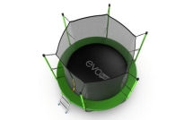 Батут с внутренней сеткой и лестницей, диаметр 8ft (зеленый) + нижняя сеть Батут с внутренней сеткой и лестницей, диаметр 8ft (зеленый) + нижняя сеть