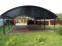 Автомобильный навес металлический черного цвета