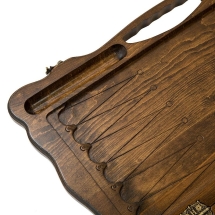 Нарды резные "Медведь" с ручкой, Haleyan