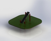 Спортивная уличная скамья для пресса  ТВС-018.00 