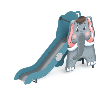 Детская горка Мамонтенок ГР-19.1 H=1000 для игровой площадки, фото 1