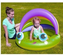 Детский бассейн со съемным навесом от солнца "Лягушка", 109х104х76 см, 30 л 52188 