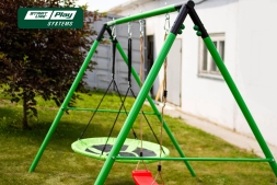 Качели SLP SYSTEMS 1 секция + Пластиковое сиденье для качели "лодочка" белое, фото 4