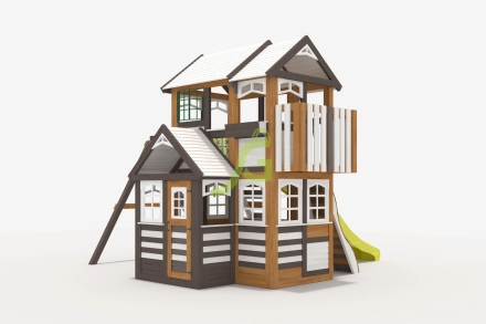 Детская площадка IgraGrad Клубный домик 3 Luxe мод.2  Палисандр, фото 2