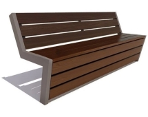 Парковая скамейка Техно, Сосна (брус 30х120) 2 м Парковая скамейка Техно, Сосна (брус 30х120) 2 м