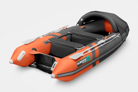 GLADIATOR E 350 PRO AIR Оранжево-темносерый моторная лодка ПВХ, фото 2
