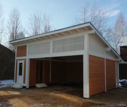 Навес для машин с хозблоком БРИКС Премиум комплектация, фото 1