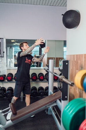 Тренировочный мяч Wall Ball Deluxe 6 кг, фото 12