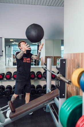 Тренировочный мяч Wall Ball Deluxe 6 кг, фото 13